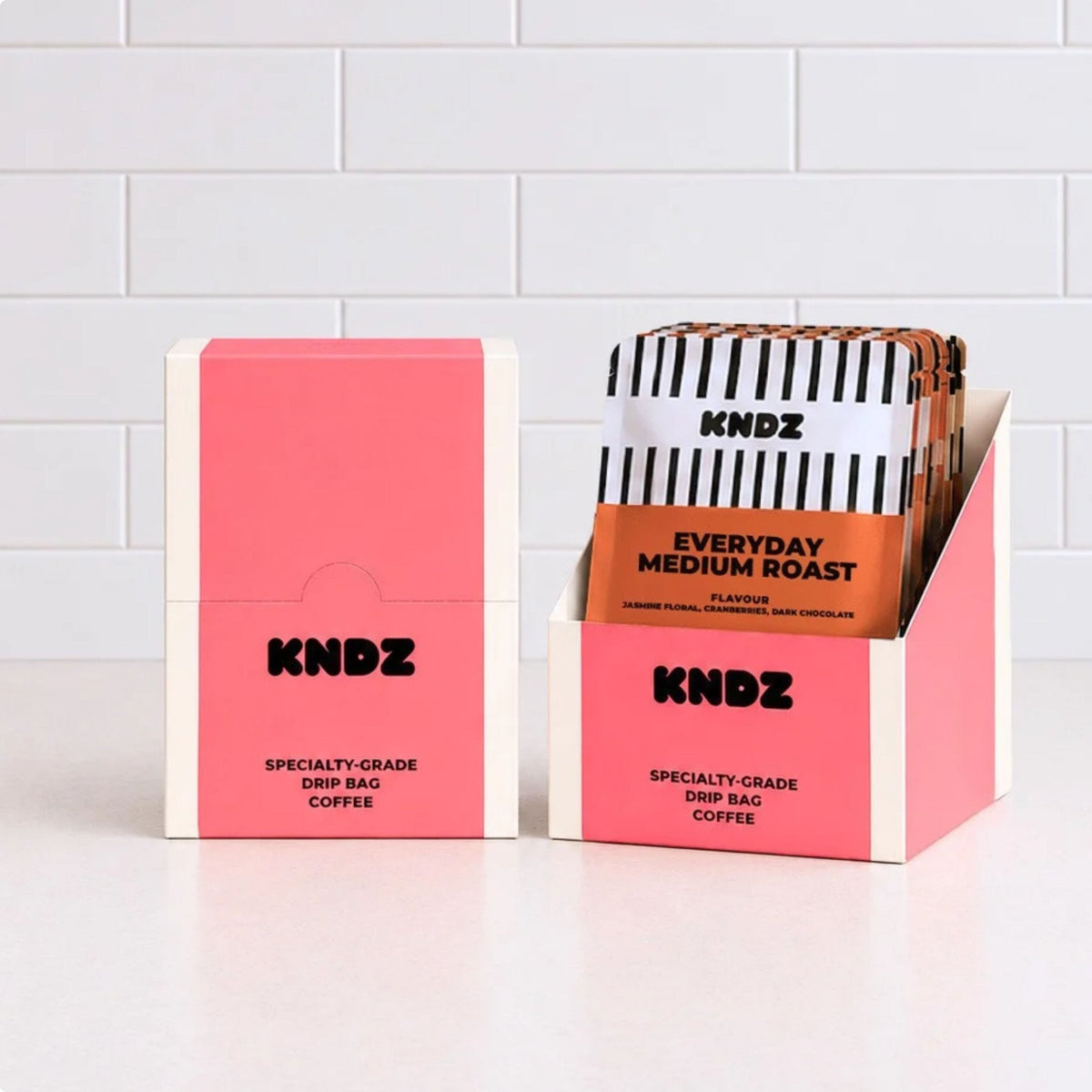 KNDZ 12 Days of Flavour Coffee Gift Box with 12 single-serve drip bag coffee flavours