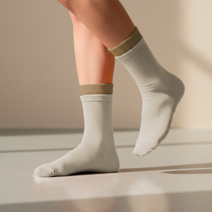 Coco Sugar Double-Cuff Socks