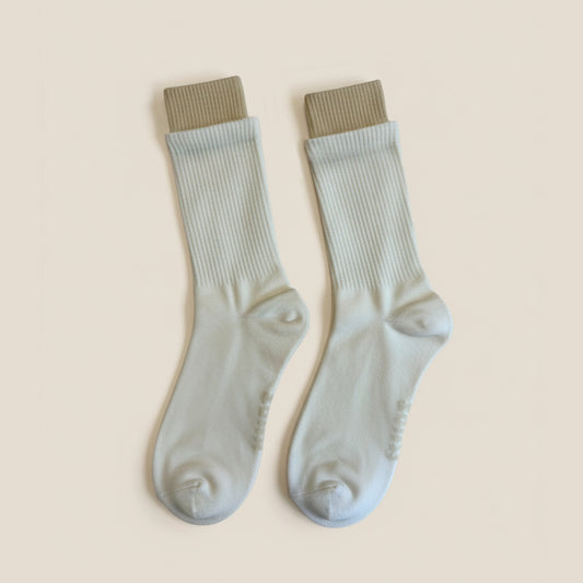 Coco Sugar Double-Cuff Socks