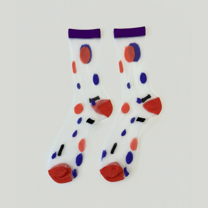 Dot Dash Sheer Socks