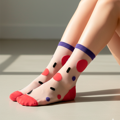 Dot Dash Sheer Socks
