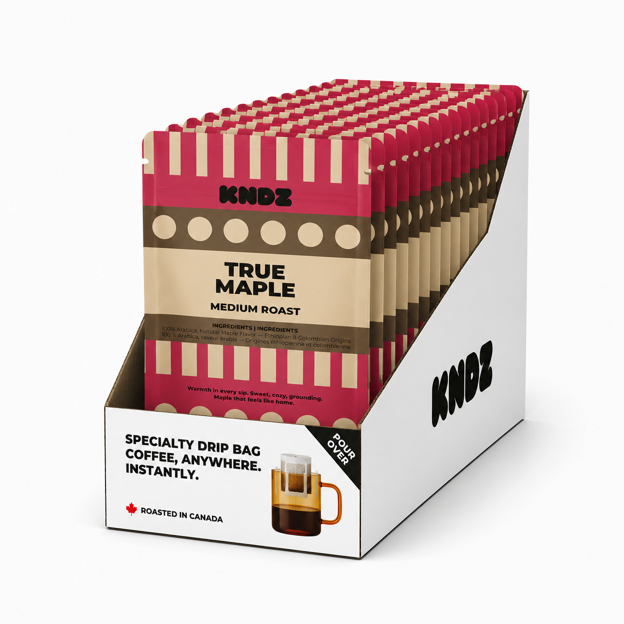 True Maple Medium Roast coffee - Pack of 18