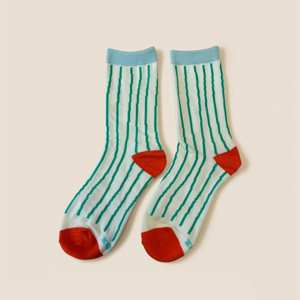 Happy Pin Graphic Socks