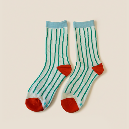 Happy Pin Graphic Socks