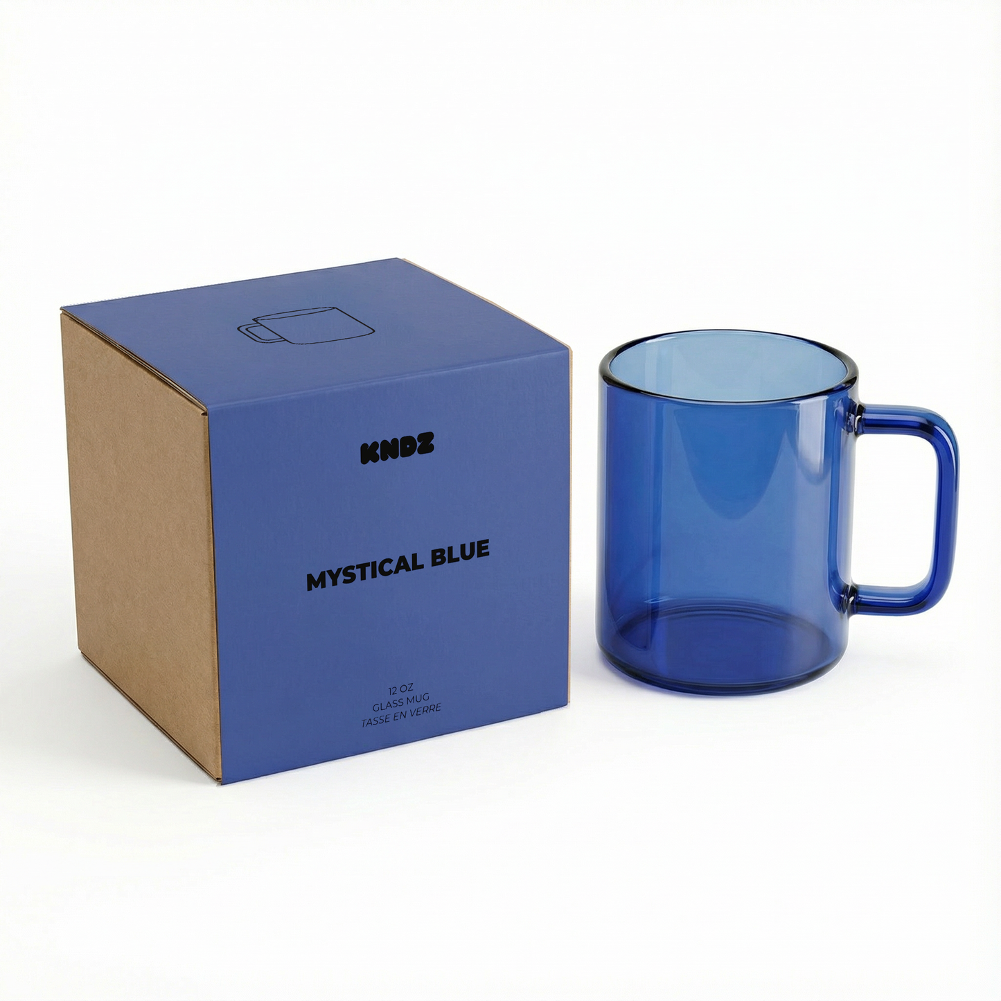 Everyday Glass Mug - Mystical Blue