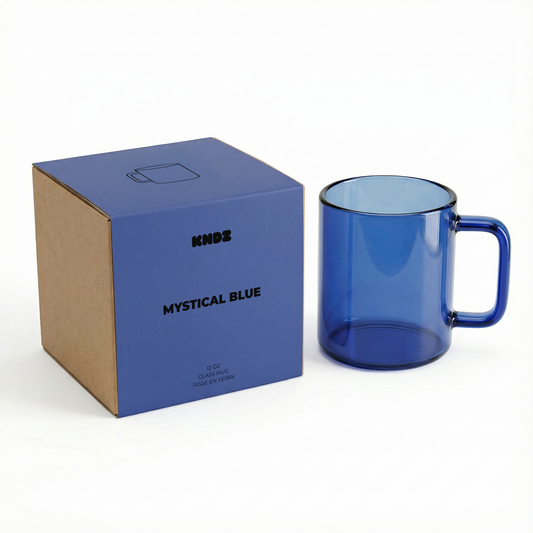 Everyday Glass Mug - Mystical Blue