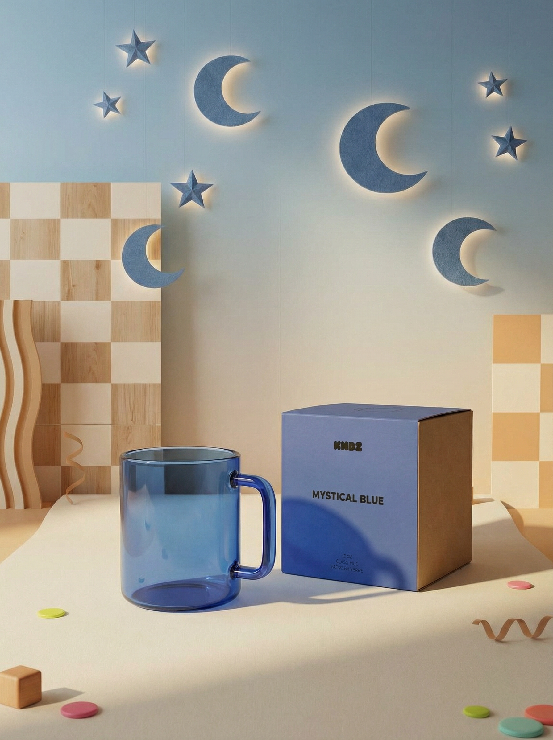 Everyday Glass Mug - Mystical Blue