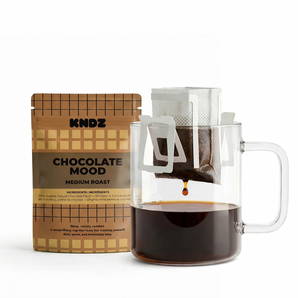 KNDZ single-serve travel pour-over drip bag coffee