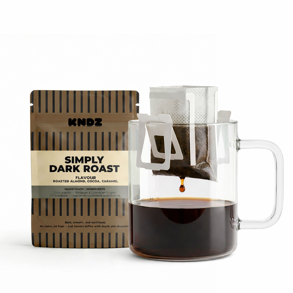 KNDZ single-serve travel pour-over drip bag coffee
