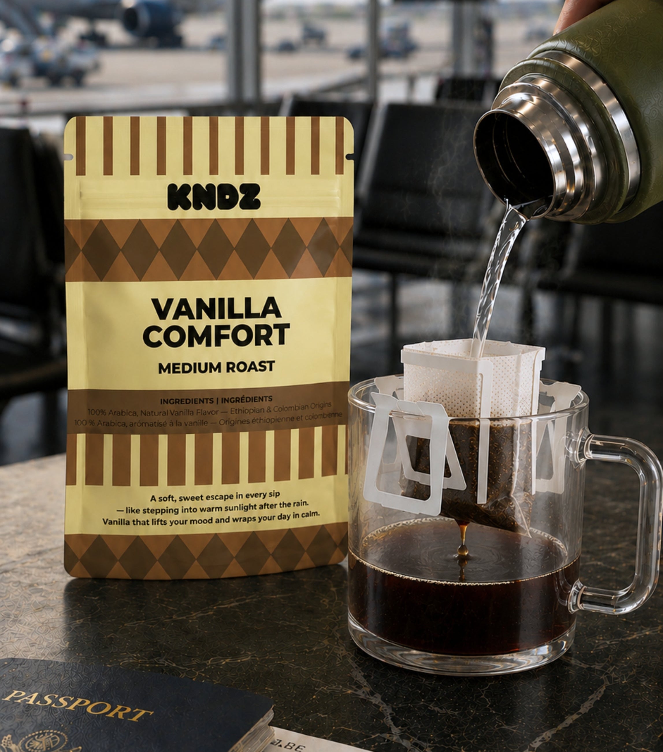 Travel Single Size Pour-Over Drip Bag Coffee