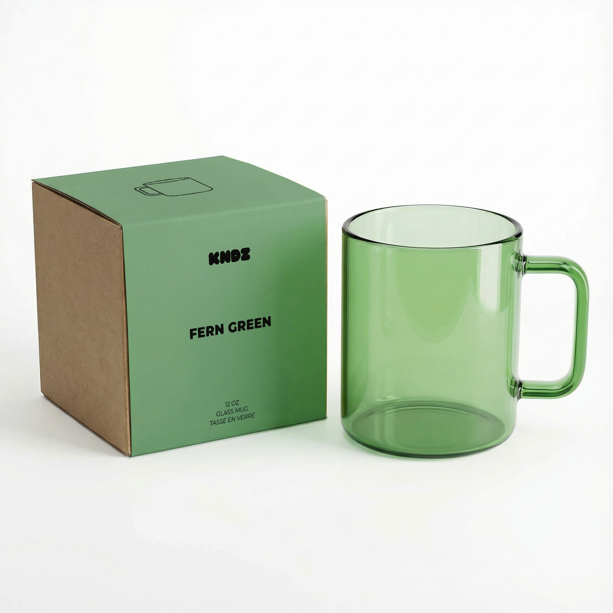 Everyday Glass Mug - Fern Green