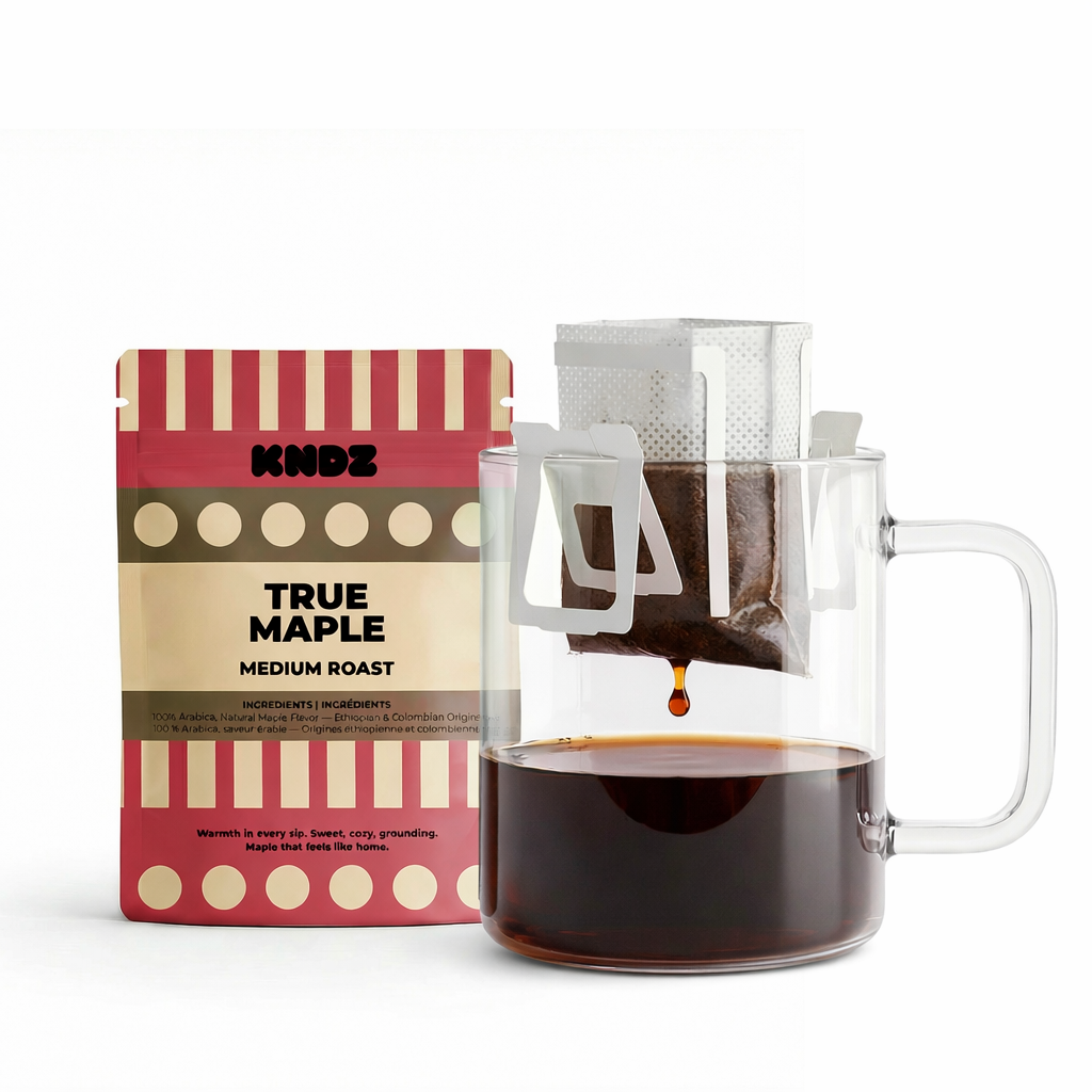 KNDZ single-serve travel pour-over drip bag coffee