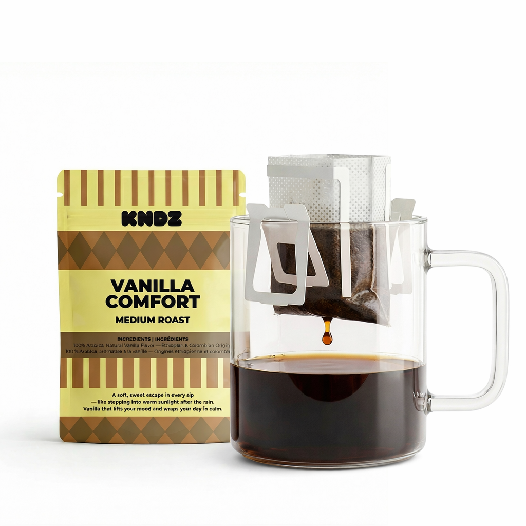 KNDZ single-serve travel pour-over drip bag coffee