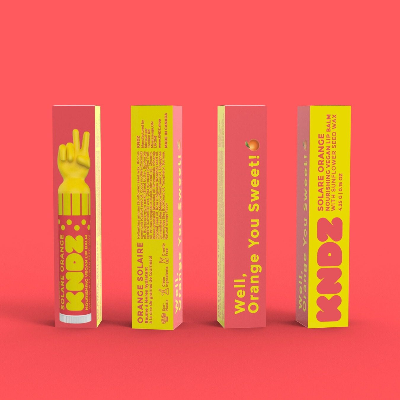 Vegan lip balm - Solare orange Square 2
